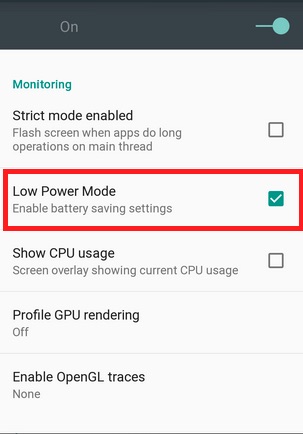 low power android