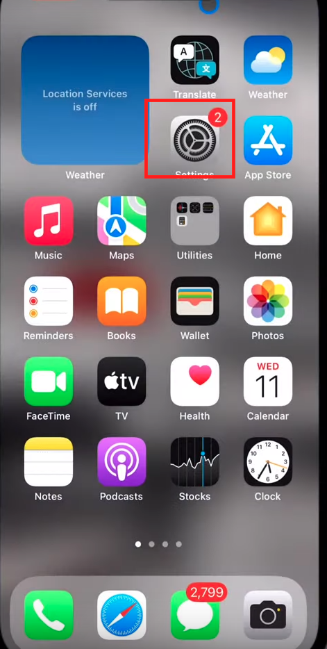 reglages iphone